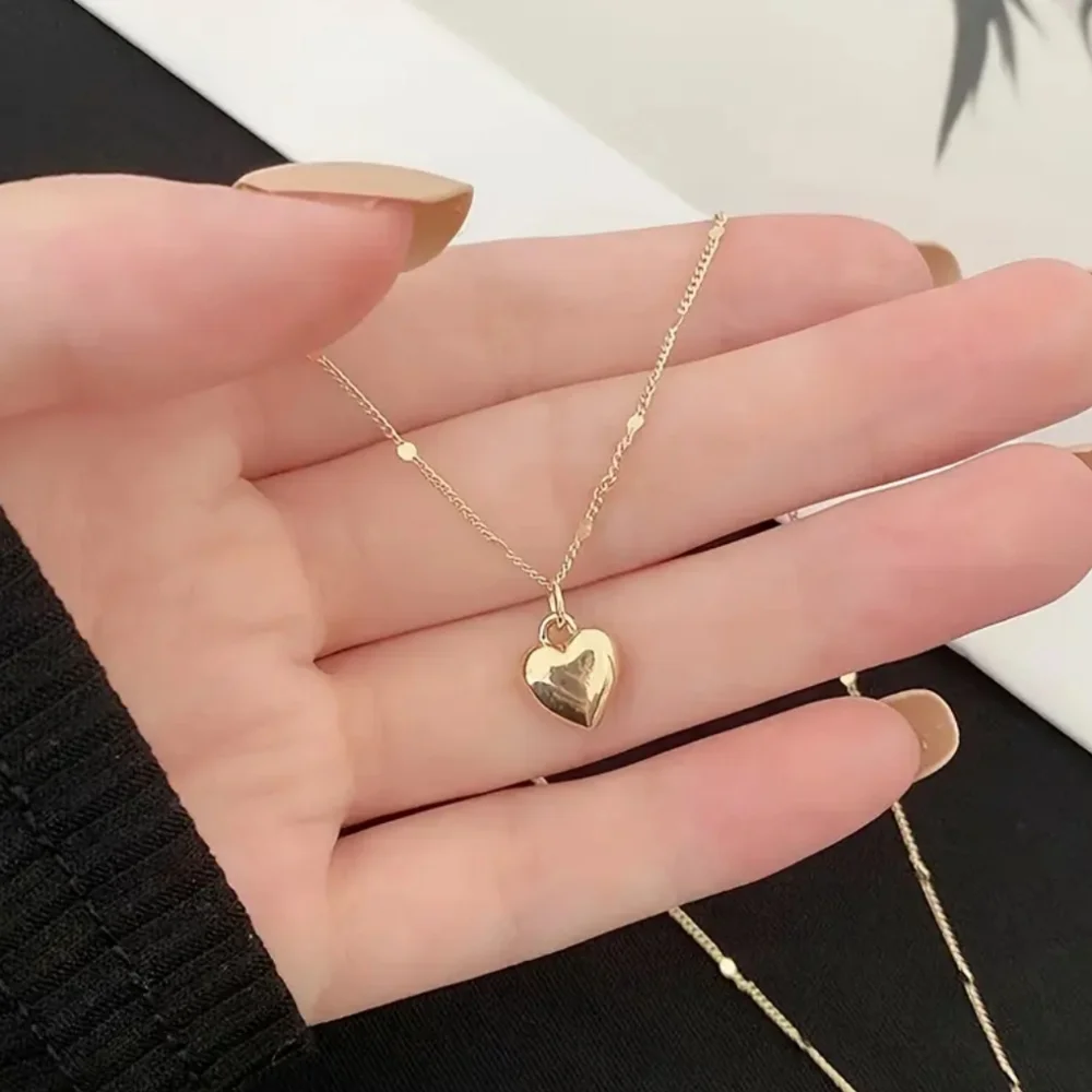 Gold Heart Pendant Necklace